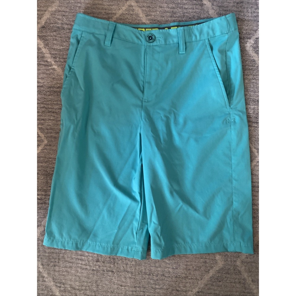 Boy Size YLG Youth Large Under Armour Tan Golf Shorts